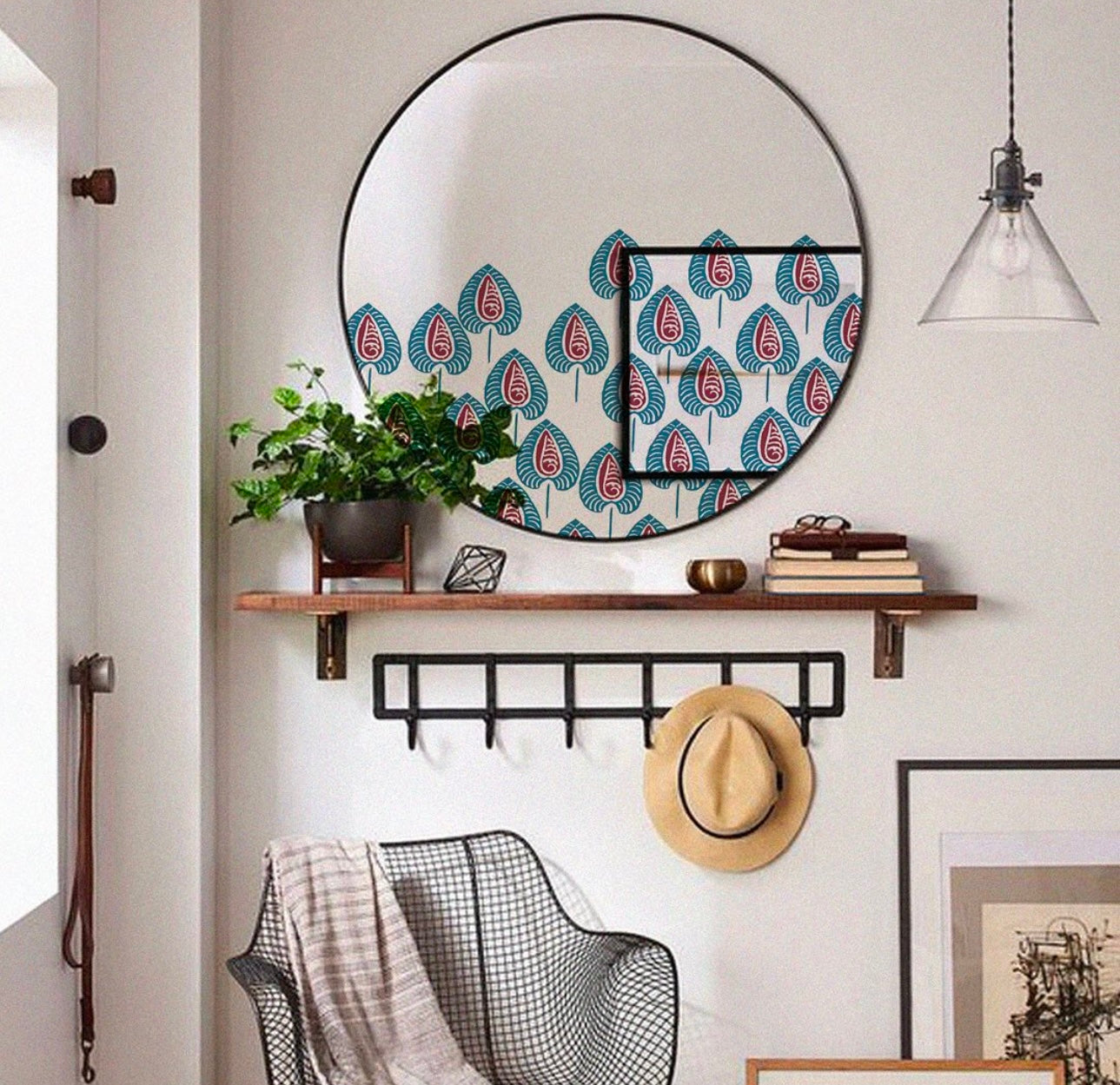 Leaf Pattern Mirror