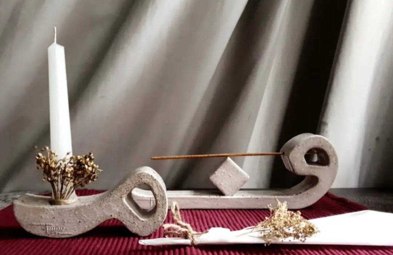 Letter-Shaped Candle holders