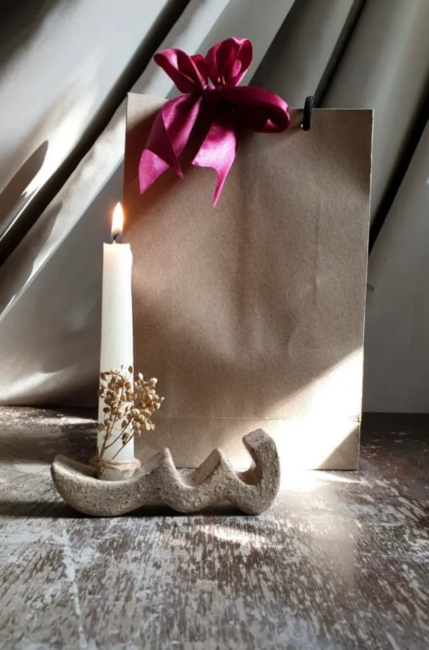 Letter-Shaped Candle holders